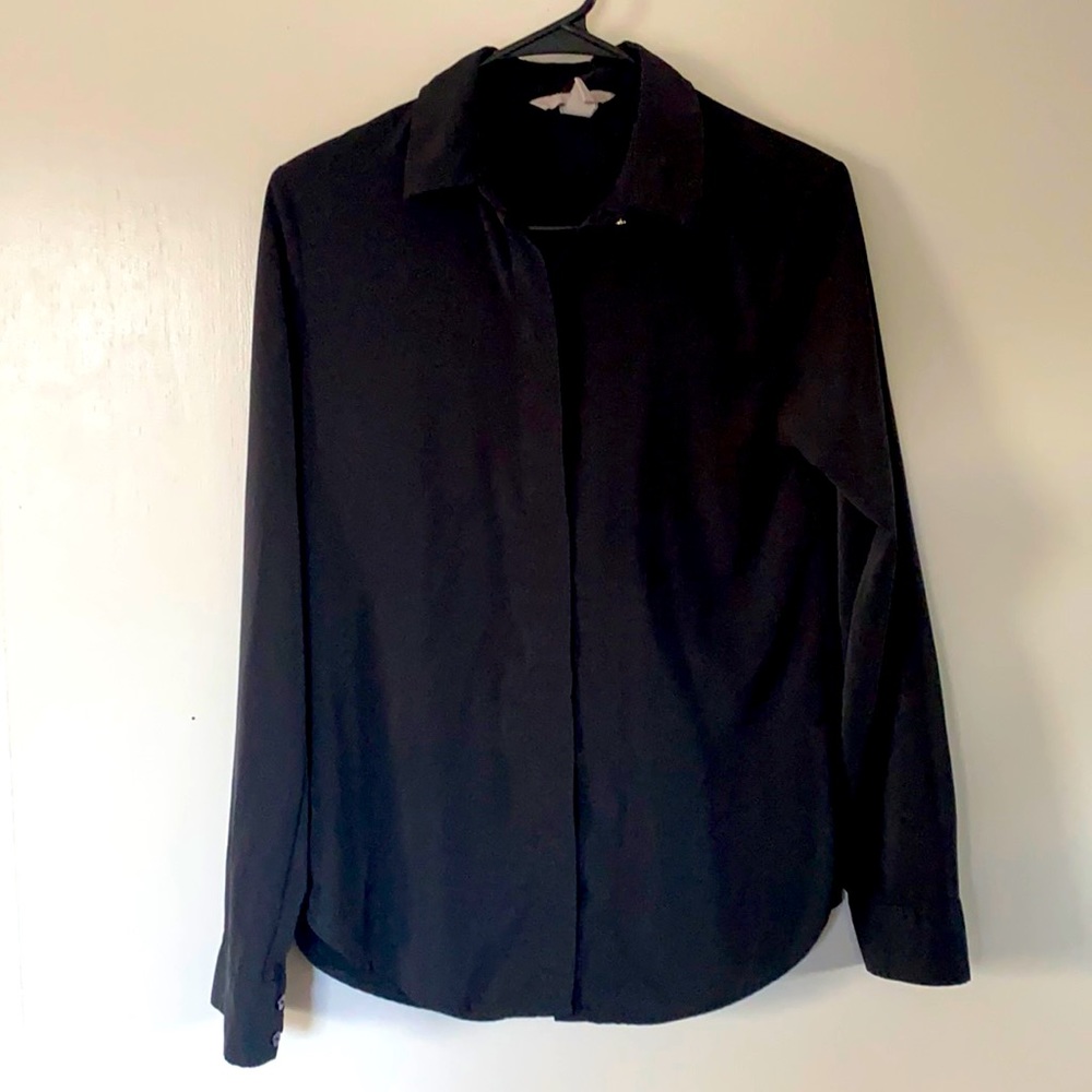Black button up blouse